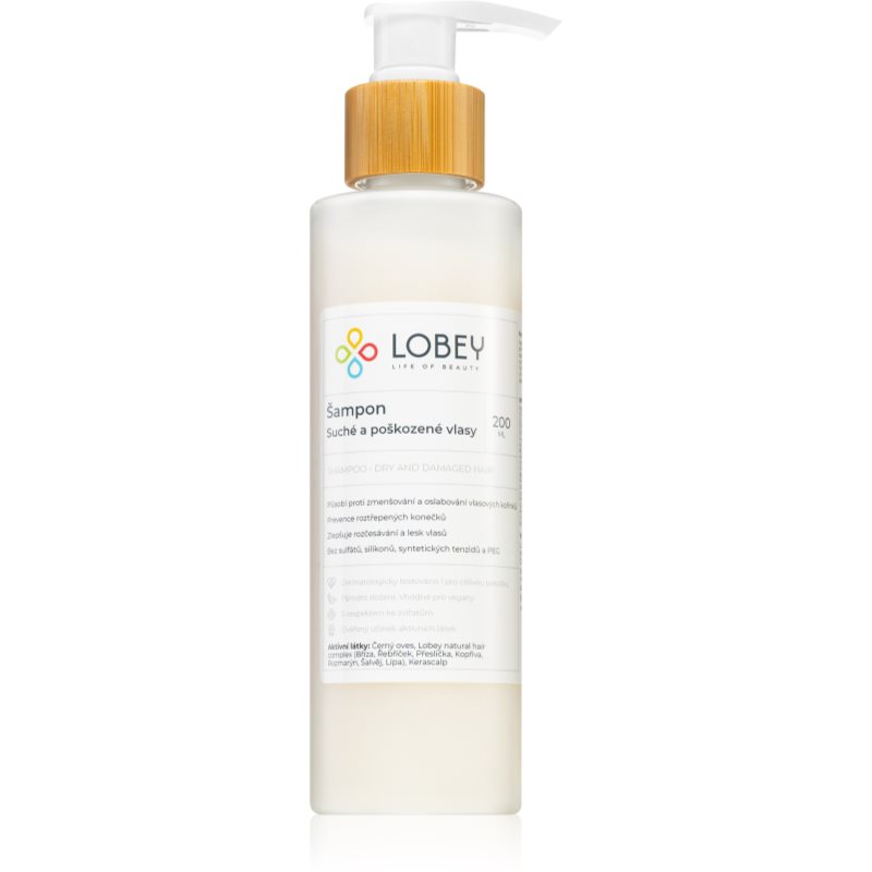 Lobey Hair Care šampūnas sausiems ir pažeistiems plaukams 200 ml