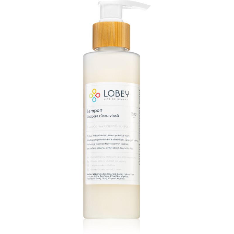 Lobey Hair Care plaukų augimą skatinantis šampūnas nuo plaukų slinkimo 200 ml