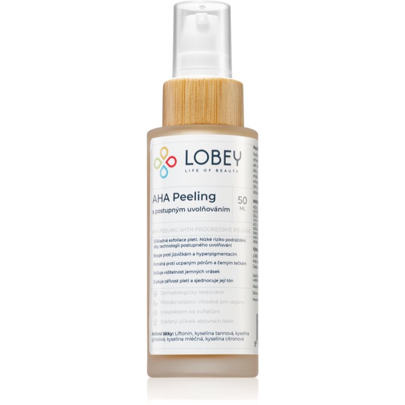 Lobey Skin Care veido šveitiklis su AHA rūgštimis 50 ml
