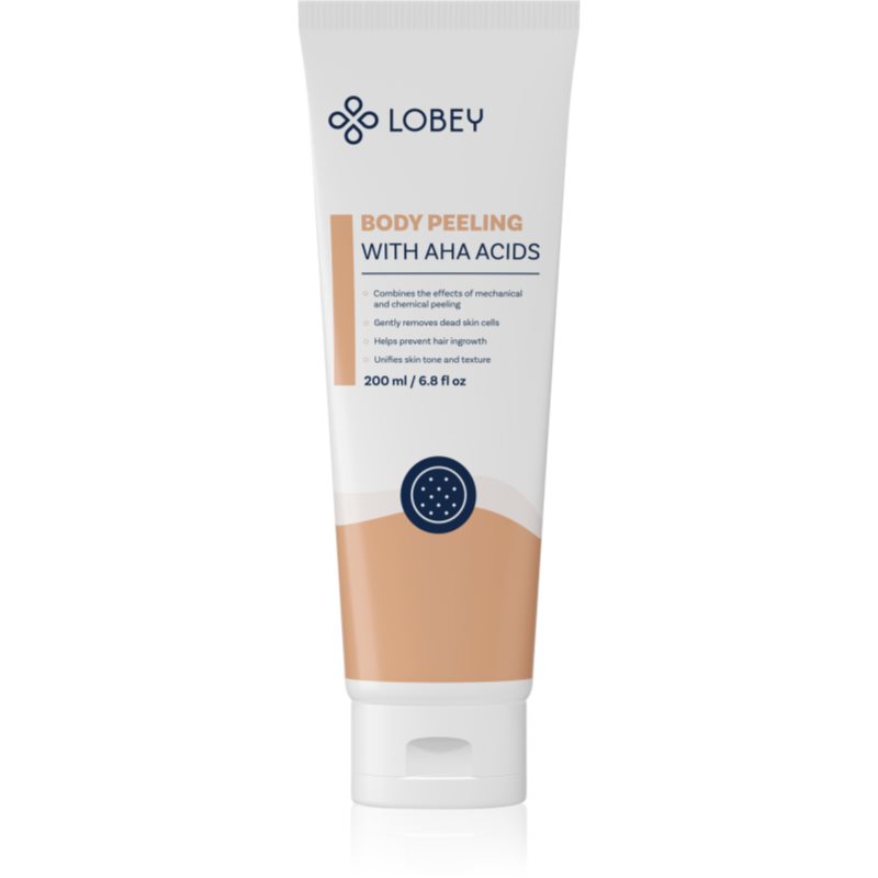 Lobey Body Care Tělový peeling s AHA kyselinami tělový peeling s AHA kyselinami 200 ml
