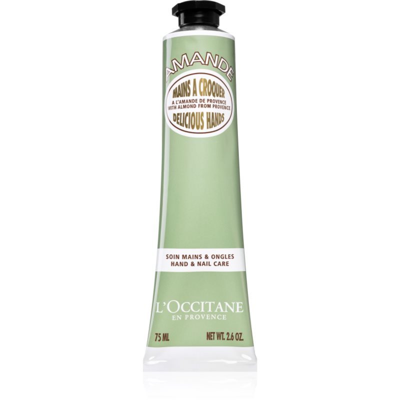 

L’Occitane Amande Delicious Hands зволожуючий поживний крем для рук та нігтів