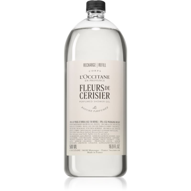 L’Occitane Fleurs de Cerisier sprchový gel Refill 500 ml