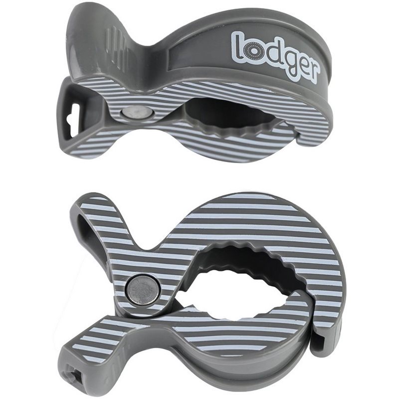 Lodger Swaddle Clip Multi-purpose Clip Carbon Stripe 2 Pc