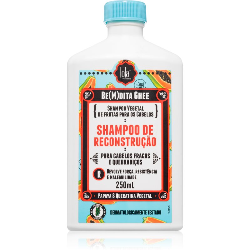 Lola Cosmetics BE(M)DITA GHEE SHAMPOO RECONSTRUÇÃO regeneracijski šampon za šibke lase 250 ml