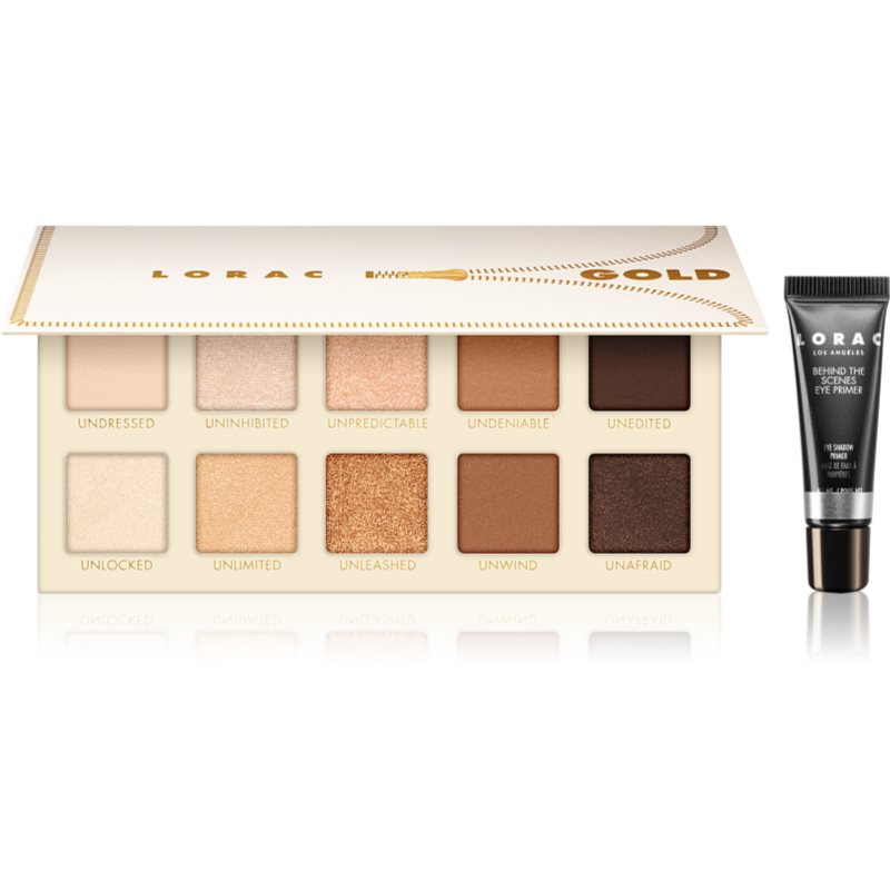 

Lorac UNZIPPED™ Gold палітра тіней для повік + основа
