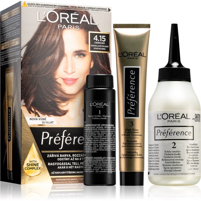 L'Oréal Paris Préférence 60 ml farba na vlasy pre ženy 4,15-M1 Caracas