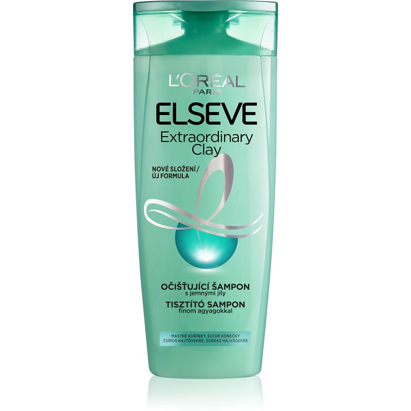 L'Oréal Paris Elseve Extraordinary Clay Rebalancing Shampoo 400 ml šampón pre ženy na mastné vlasy
