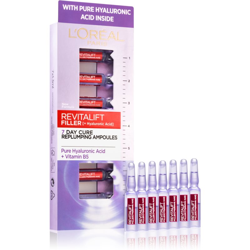 L’Oréal Paris Revitalift Filler faltenfüllendes Hyaluron-Serum in Ampullen 7x1,3 ml