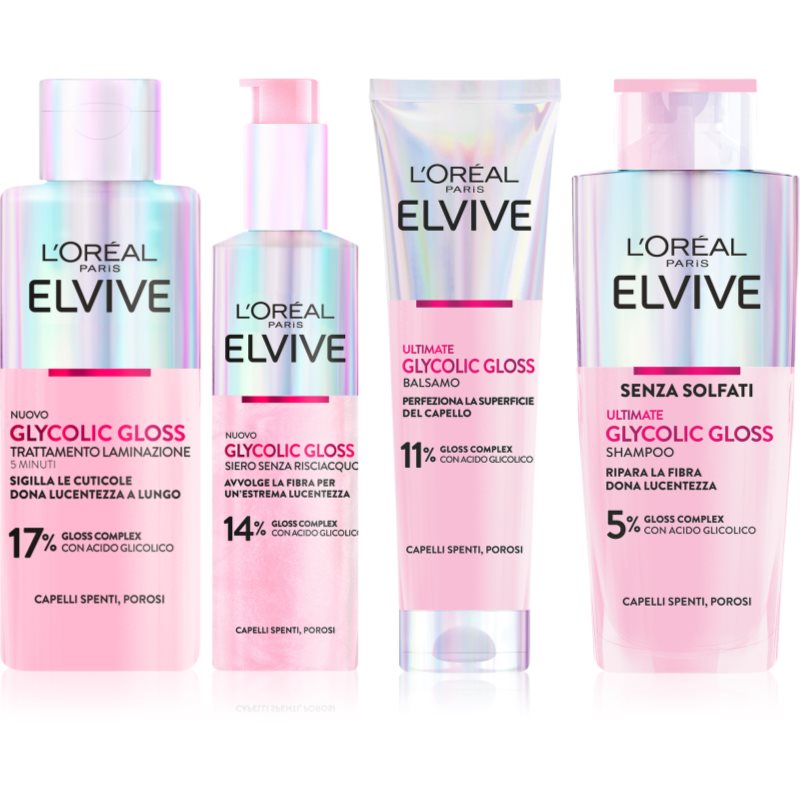 L’Oréal Paris Elseve Glycolic Gloss set para cabello