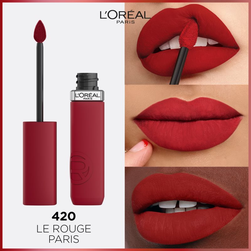 L’Oréal Paris Infaillible Matte Resistance зволожуюча помада з матовим ефектом відтінок 420 Le Rouge Paris 5 мл