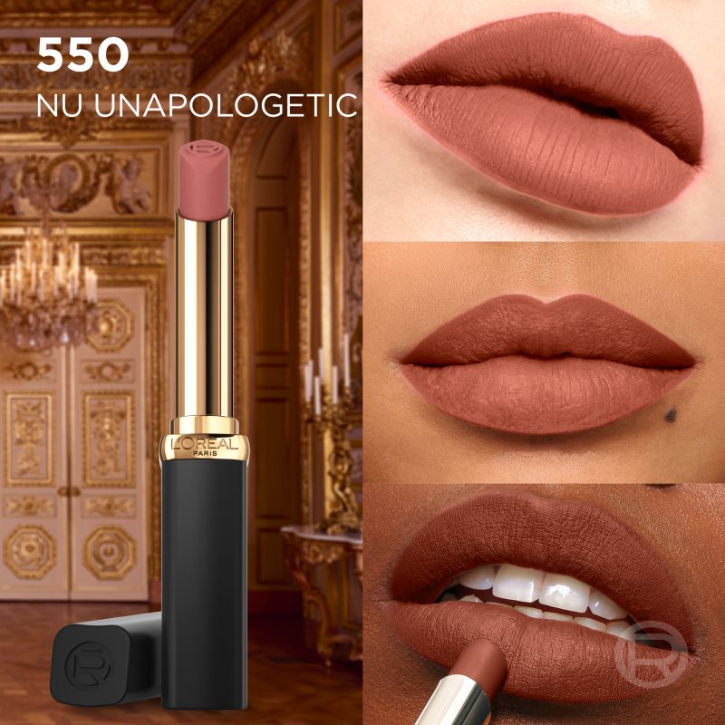 L’Oréal Paris Color Riche Intense Volume Matte Slim Ultra Matt Long-lasting Lipstick 550 NU UNAPOLOGETIC 1 Pc