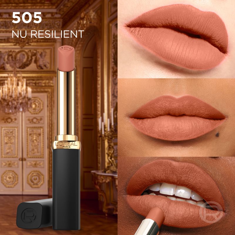 L’Oréal Paris Color Riche Intense Volume Matte Slim Ultra Matt Long-lasting Lipstick 505 NU RESILIENT 1 Pc