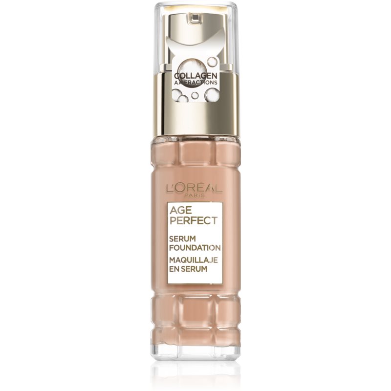 L’Oréal Paris Age Perfect Serum Foundation make up pentru ten matur culoare 230 - Golden Vanilla 30 ml