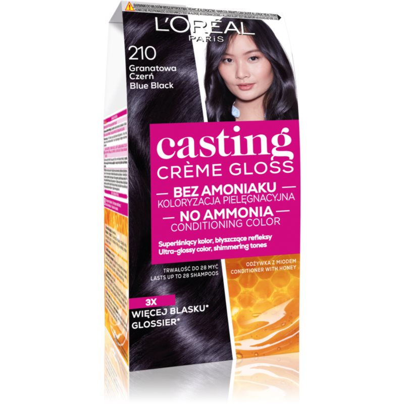 L’Oréal Paris Casting Creme Gloss Hårfärg Skugga 210 Granatowa czerń 1 st. female