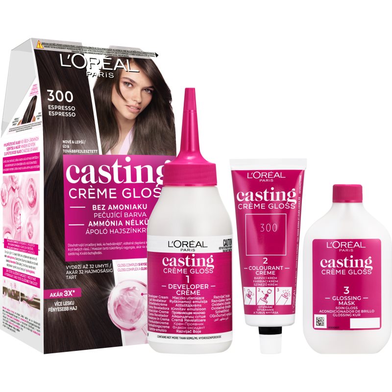 L’Oréal Paris Casting Creme Gloss βαφή μαλλιών απόχρωση 300 Espresso 1 τμχ