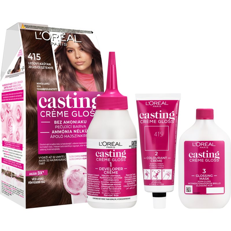 L’Oréal Paris Casting Creme Gloss βαφή μαλλιών απόχρωση 415 Iced Chocolate 1 τμχ