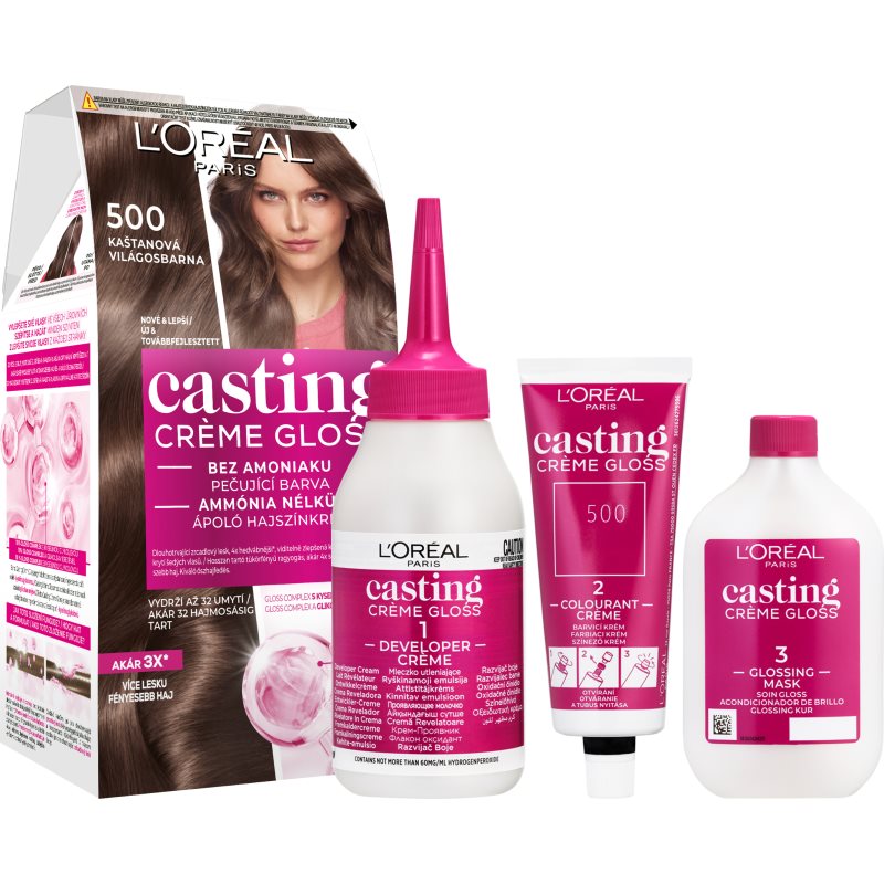 L’Oréal Paris Casting Creme Gloss βαφή μαλλιών απόχρωση 500 Maroon 1 τμχ