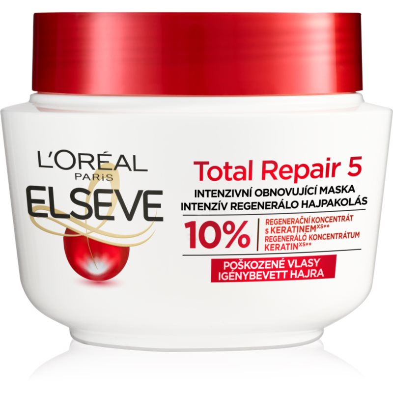 L’Oréal Paris Elseve Total Repair 5 відновлююча маска для волосся з кератином 300 мл