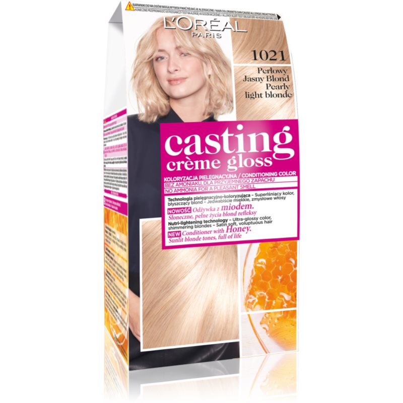 L’Oréal Paris Casting Creme Gloss Hårfärg Skugga 1021 Jasny perłowy blond 1 st. female