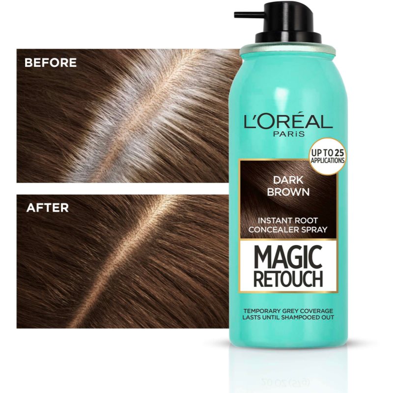 L’Oréal Paris Magic Retouch спрей для миттєвого маскування відрослих коренів волосся відтінок Dark Brown 75 мл