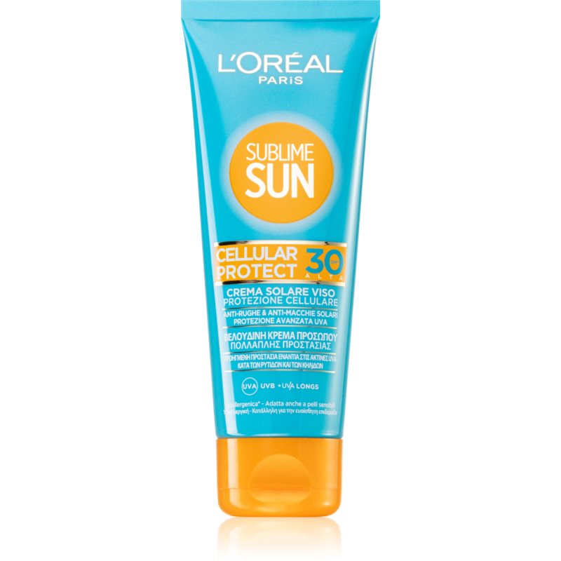 

L’Oréal Paris Sublime Sun Anti-Wrinkle захисний крем для обличчя SPF 30