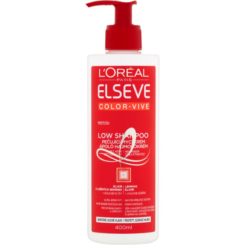 Low shampoo. Elseve Color Vive. Elseve Color Vive крем. Elseve Low Shampoo. Low Shampoo l'Oreal.