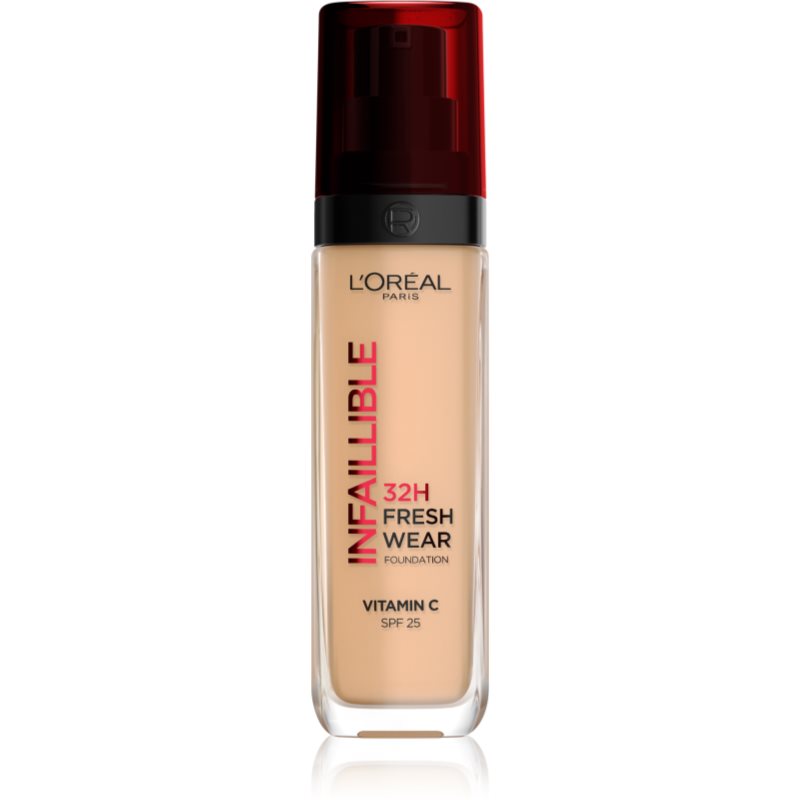 L’Oréal Paris Infaillible 32H Fresh Wear langlebiges Flüssig Make-up Farbton 220 Sable Sand 30 ml