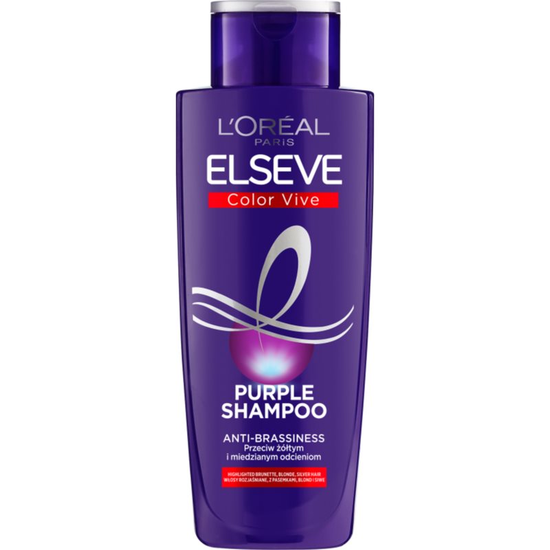 L’Oréal Paris Elseve Color-Vive Purple Shampoo zum Neutralisieren von Gelbstich 200 ml
