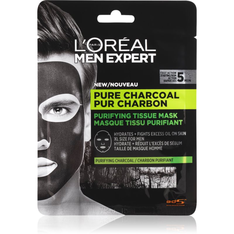 L’Oréal Paris Men Expert Pure Charcoal Sheet maska 30 g