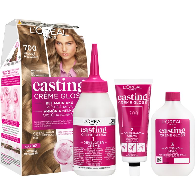 L’Oréal Paris Casting Creme Gloss βαφή μαλλιών απόχρωση 700 Honey 1 τμχ