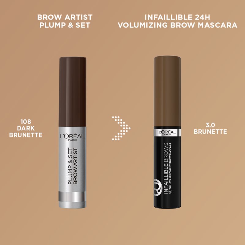 L’Oréal Paris Infaillible Brows гель для брів відтінок 3.0 Brunette 4,9 мл