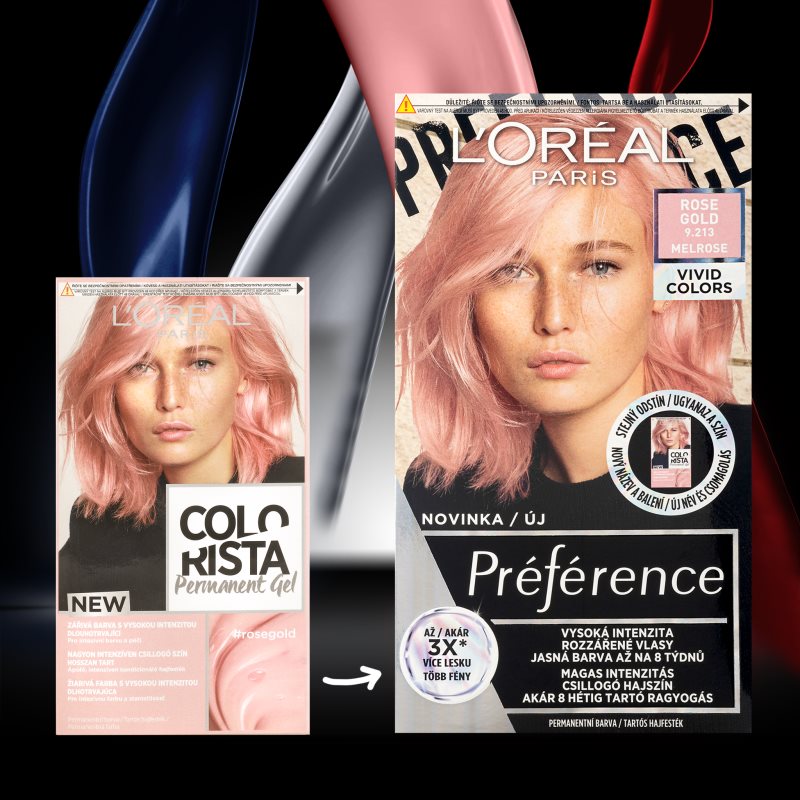 L’Oréal Paris Colorista Permanent Gel перманентна фарба для волосся відтінок Rose Gold 1 кс