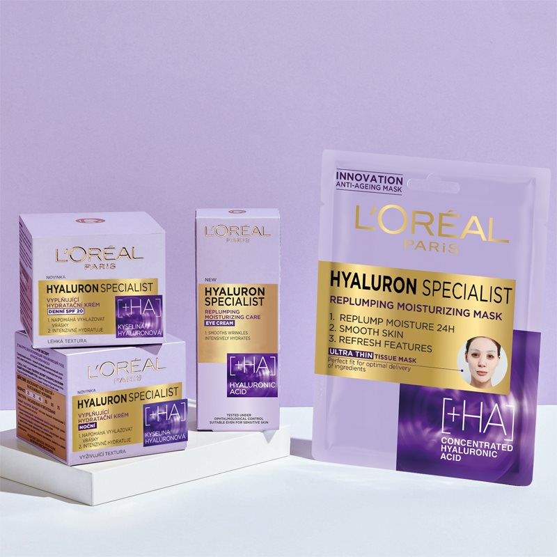 L’Oréal Paris Hyaluron Specialist зволожуючий крем для заповнення зморшок SPF 20 50 мл