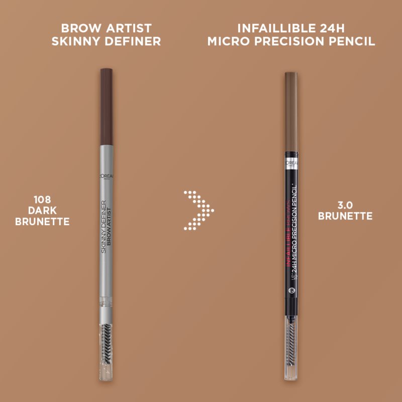 L’Oréal Paris Infaillible Brows олівець для брів відтінок 3.0. Brunette 1,2 гр