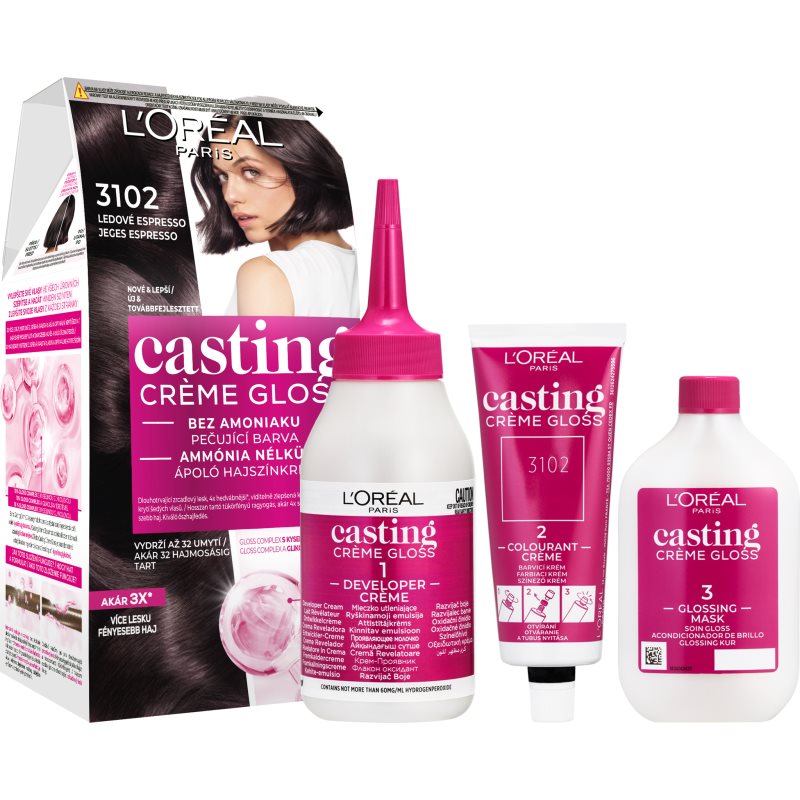 L’Oréal Paris Casting Creme Gloss βαφή μαλλιών απόχρωση 3102 Iced Espresso 1 τμχ