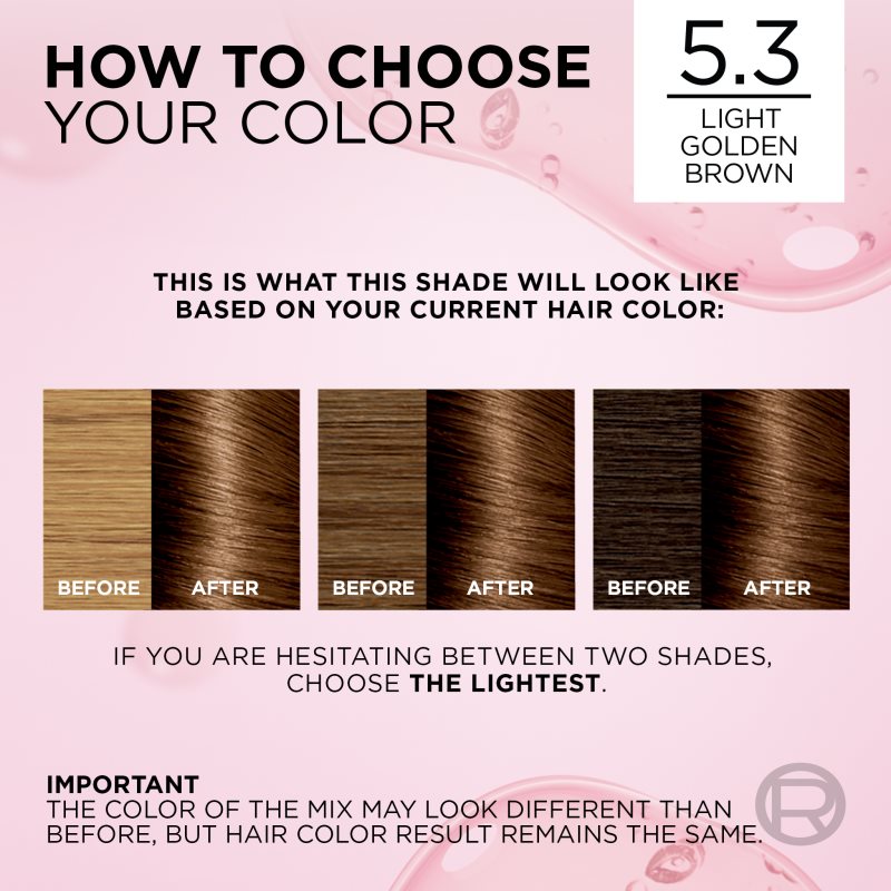 L’Oréal Paris Excellence Creme Coloration Cheveux Teinte 5.3 Natural Golden Brown 1 Pcs