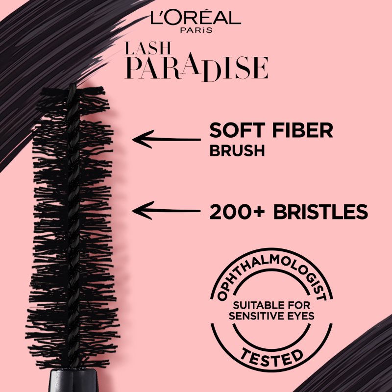 L’Oréal Paris Lash Paradise Intense Black об'ємна та подовжуюча туш для вій відтінок Intense Black 6,4 мл