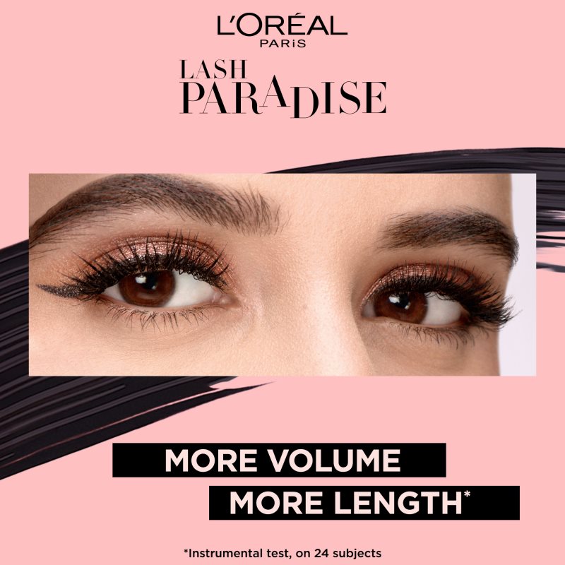 L’Oréal Paris Lash Paradise Intense Black об'ємна та подовжуюча туш для вій відтінок Intense Black 6,4 мл