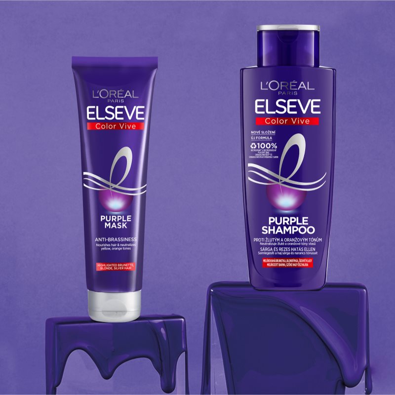 L’Oréal Paris Elseve Color-Vive Purple поживна маска для блонд та мелірованого волосся 150 мл