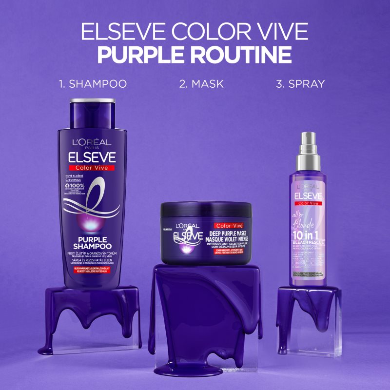 L’Oréal Paris Elseve Color-Vive Purple маска-догляд для нейтралізації жовтизни 250 мл