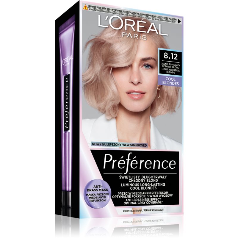 L’Oréal Paris Préférence Hårfärg Skugga 8.12 Alaska 1 st. female