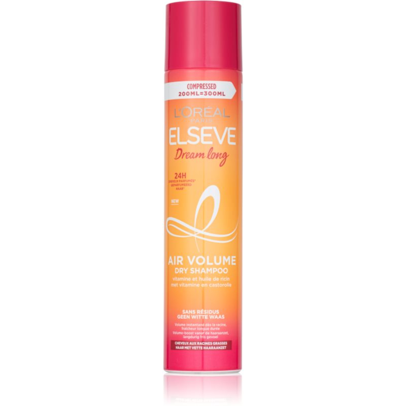 L’Oréal Paris Elseve Dream Long suchý šampon pro objem vlasů, který nezanechává bílé stopy 200 ml