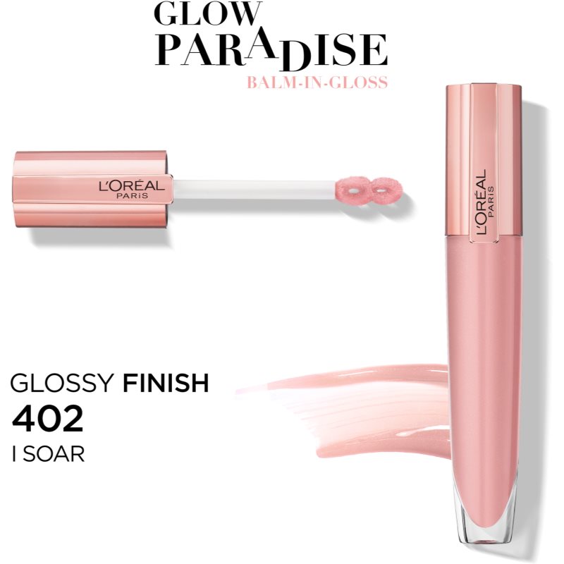 L’Oréal Paris Glow Paradise Balm In Gloss Lip Gloss With Hyaluronic Acid Shade 402 I Soar 7 Ml