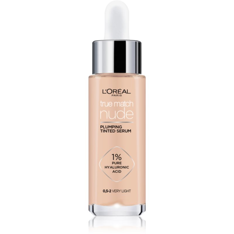 L’Oréal Paris True Match Nude Plumping Tinted Serum Serum To Even Out Skin Tone Shade 0.5-2 Very Light 30 Ml