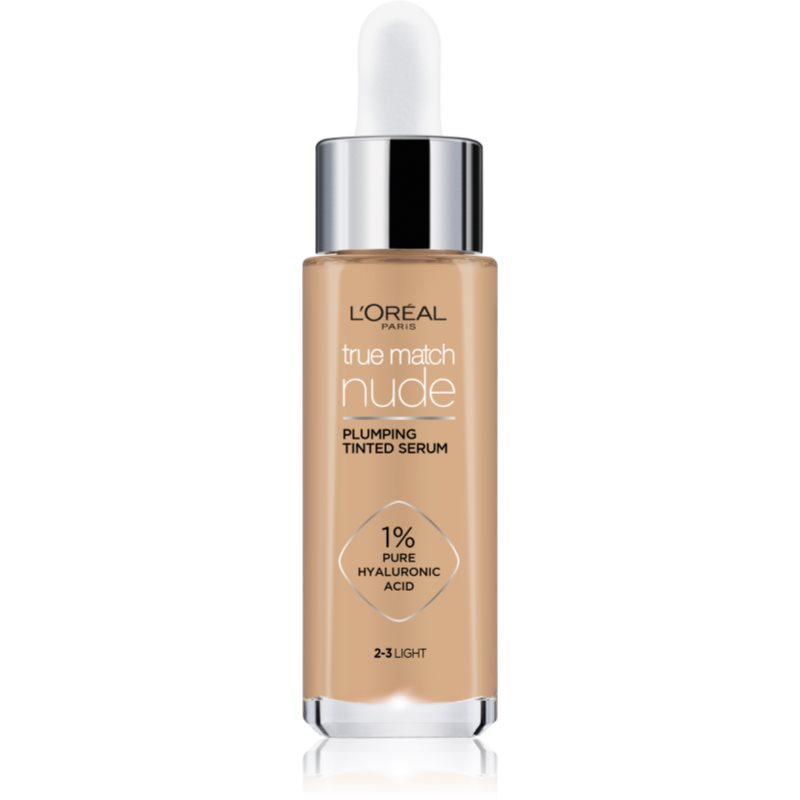 E-shop L’Oréal Paris True Match Nude Plumping Tinted Serum sérum pro sjednocení barevného tónu pleti odstín 2-3 Light 30 ml
