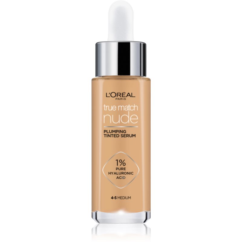 L’Oréal Paris True Match Nude Plumping Tinted Serum Serum To Even Out Skin Tone Shade 4-5 Medium 30 Ml