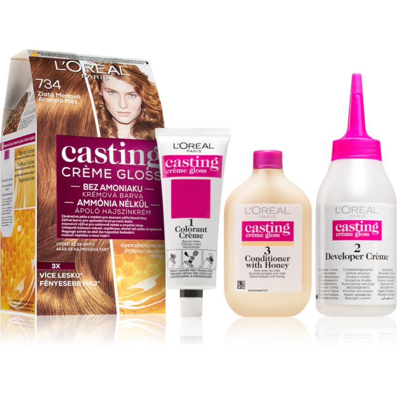 E-shop L’Oréal Paris Casting Creme Gloss barva na vlasy odstín 734 Golden Honey