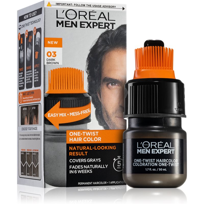 L’Oréal Paris Men Expert One Twist Hair Colour With Applicator For Men 03 Dark Brown