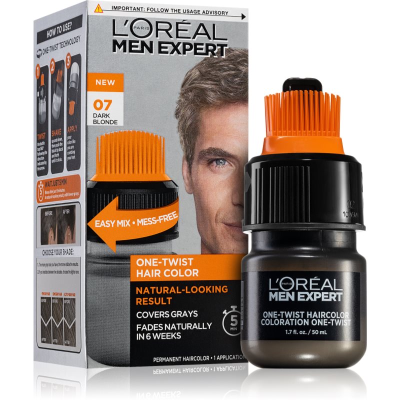 L’Oréal Paris Men Expert One Twist фарба для волосся з аплікатором для чоловіків 07 Dark Blonde