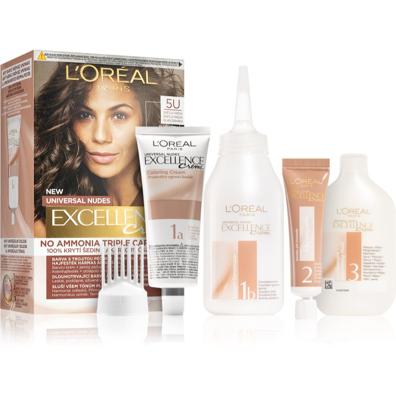 E-shop L’Oréal Paris Excellence Universal Nudes permanentní barva na vlasy odstín 5U 1 ks